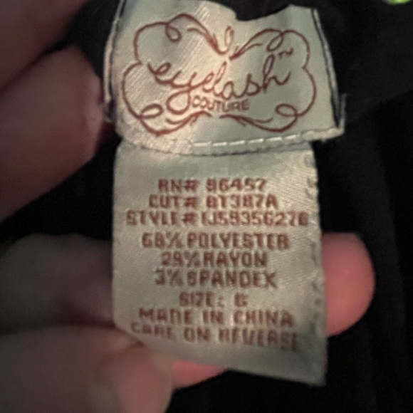 Thin laced & flowy open front Black EYELASH COUTURE BRAND size small tank cardi - Picture 3 of 6